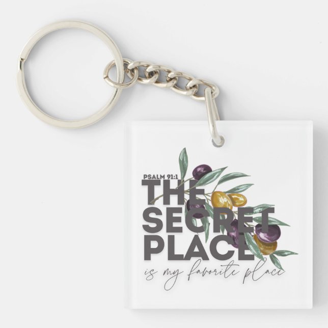 Porte-clefs Secret Place Psalm 91 Christian T-Shirt (Devant)
