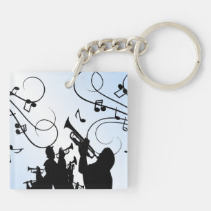 Porte-clefs Section de trompette Musique bleue