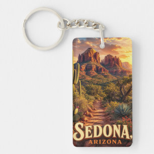 Porte-clefs Sedona Arizona Coucher de soleil Roche rouge Déser