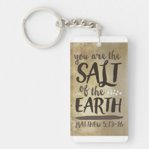 Porte-clefs Sel de la Terre don chrétien Bible Verse