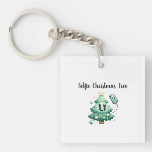 Porte-clefs Selfie Christmas Tree – Funny Holiday Cartoon Desi
