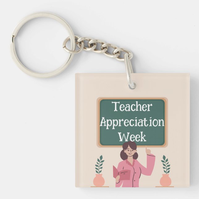 Porte-clefs Semaine d'appréciation de l'enseignant (Devant)