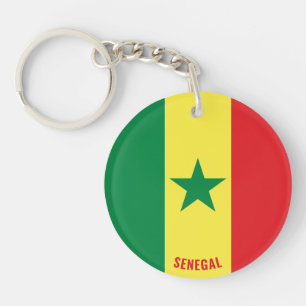 Porte-clefs Sénégal Drapeau charmant patriotique