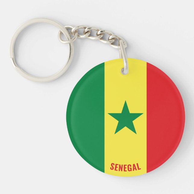 Porte-clefs Sénégal Drapeau charmant patriotique (Devant)