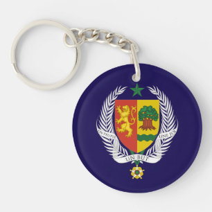 Porte-clefs Sénégal pays blason armoiries symbole emblème drap