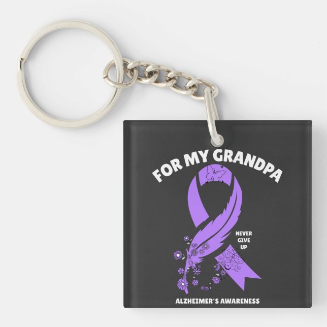 Porte-clefs Sensibilisation à la maladie d'Alzheimer - Pour mo (Devant)