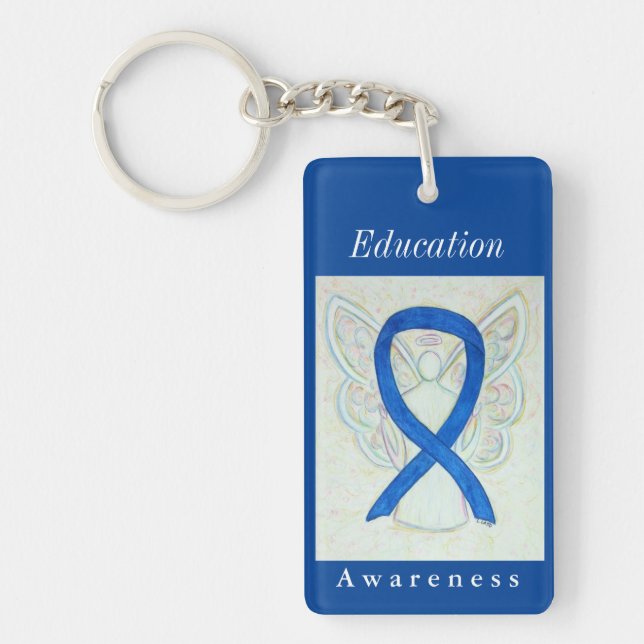 Porte-clefs Sensibilisation à l'éducation Ruban Gardien Angel  (Devant)