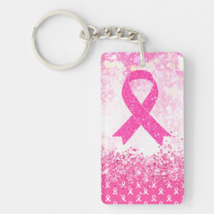 Porte-clefs Sensibilisation au cancer du sein Ruban rose