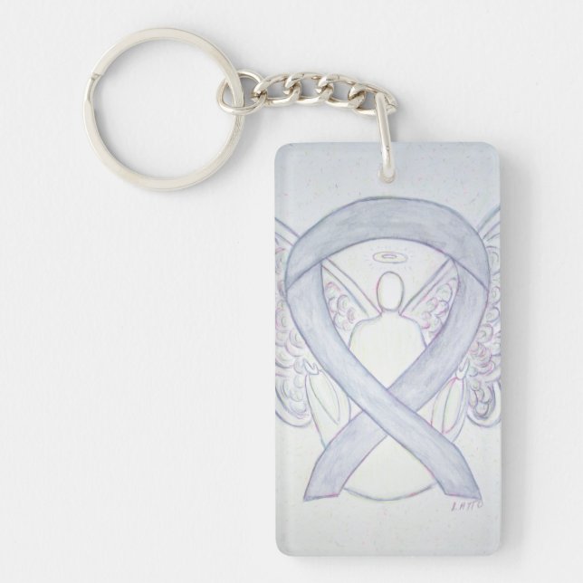 Porte-clefs Sensibilisation au gris clair  Angle Porte - clé (Devant)