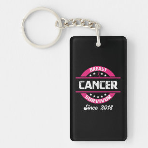 Porte-clefs Sensibilisation Survivant du cancer du sein depuis