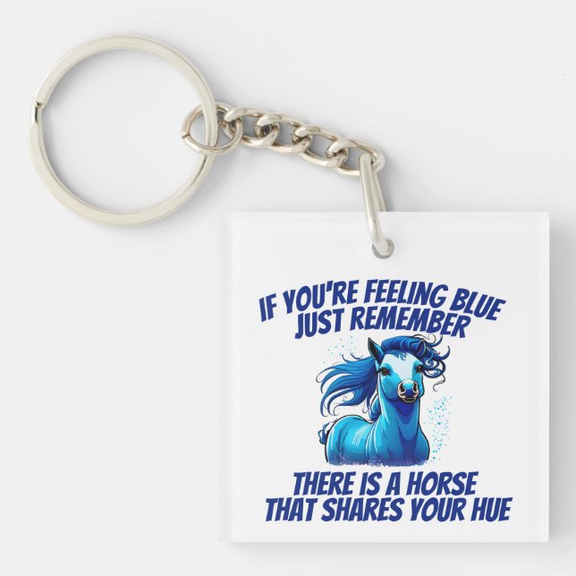 Porte-clefs Sentiment de bleu, Cheval (Devant)