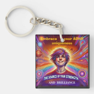 Porte-clefs S'épanouir avec le TDAH*Adoptez votre unicité TDAH