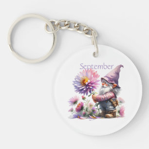 Porte-clefs Septembre personnalisé Mois de naissance Jardin Gn