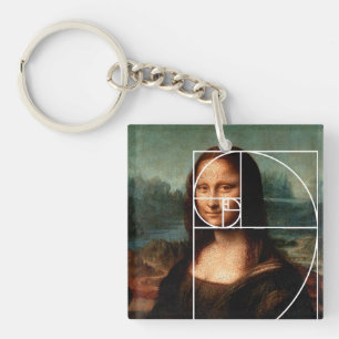 Porte-clefs Séquence Leonardo da Vinci Mona Lisa Fibonacci
