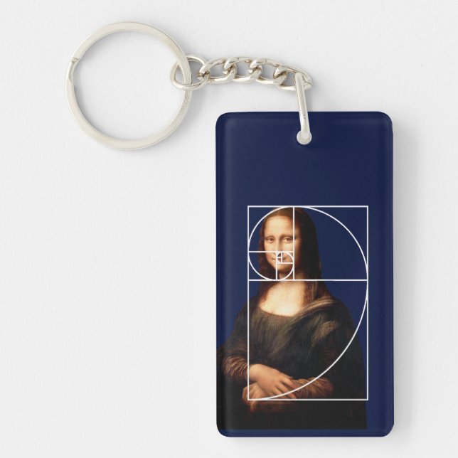 Porte-clefs Séquence Leonardo da Vinci Mona Lisa Fibonacci (Devant)