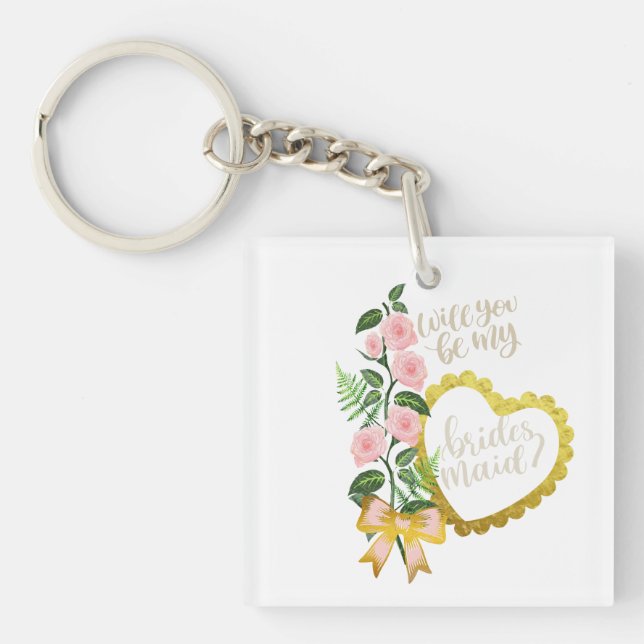 Porte-clefs Seras-tu ma demoiselle d'honneur (Devant)