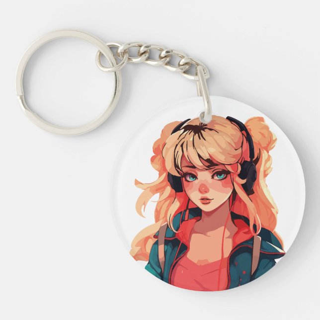 Porte-clefs Sérénade d'anime : Mélodie turquoise (Devant)