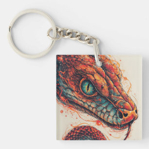 Porte-clefs Serpent ardent à l'énergie dynamique