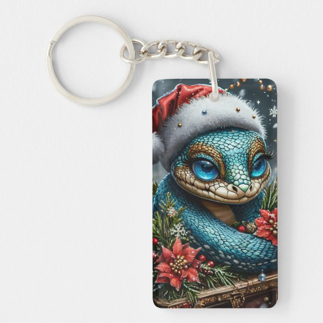 Porte-clefs Serpent de Noël (Devant)