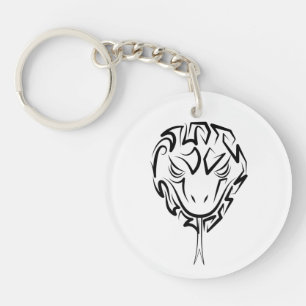 Porte-clefs Serpent tribal noir et blanc