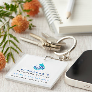 Porte-clefs Service de plomberie Logo de goutte d'eau Entrepri