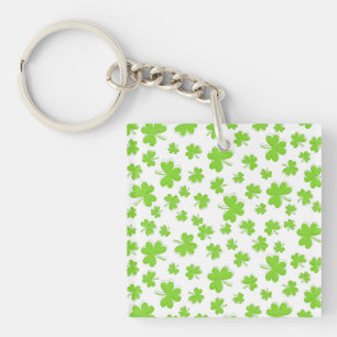 Porte-clefs shamrock de trèfle Lucky