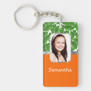 Porte-clefs Shamrock et orange