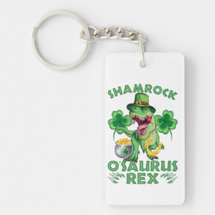 Porte-clefs Shamrock O'saurus Rex Saint Patrick's Day