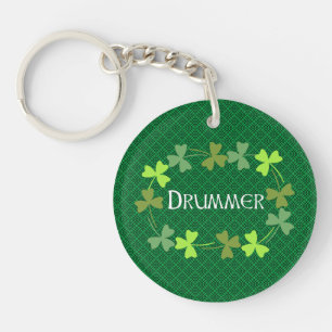 Porte-clefs Shamrock tambour Oval