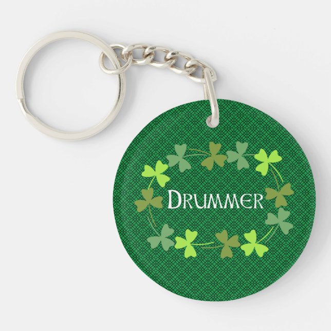 Porte-clefs Shamrock tambour Oval (Devant)