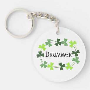 Porte-clefs Shamrock tambour Oval