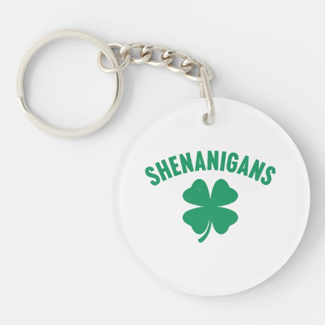 Porte-clefs Shenanigans Shamrock Saint-Patrick Rétro  (Devant)