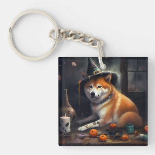 Porte-clefs Shiba Inu Citrouilles Halloween effrayant
