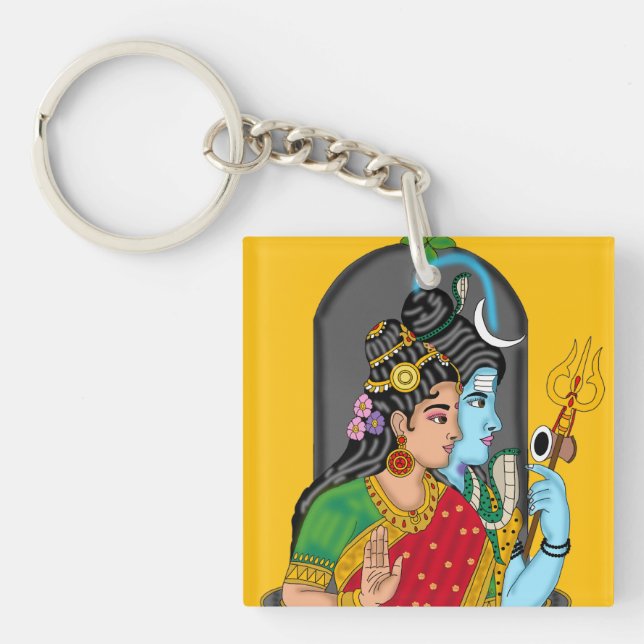 Porte-clefs Shiva Parvati Keyring – Divine Couple of Eternal L (Devant)