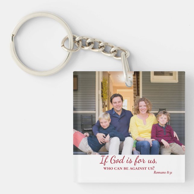 Porte-clefs Si Dieu soit pour nous Bible Verse Romains 8:31 (Devant)