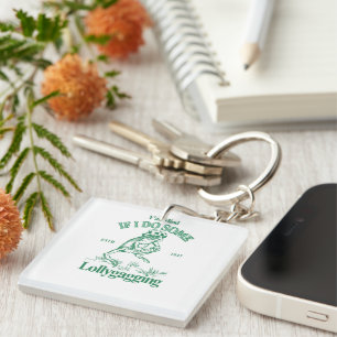 Porte-clefs Si Je Fais Du Lollygagging, Drôle La Grenouille