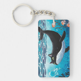 Porte-clefs si le chat peut rester dans l'océan XD