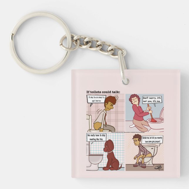Porte-clefs Si les toilettes pouvaient parler (Devant)