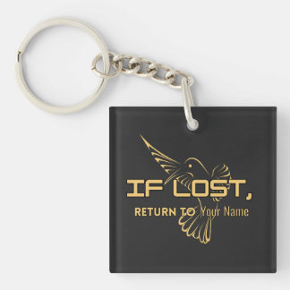 Porte-clefs Si Perdu Retournez À – Nom Personnalisé