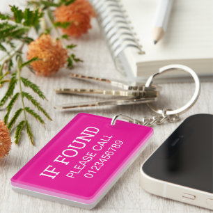 Porte-clefs Si trouvé, veuillez appeler ce numéro de téléphone