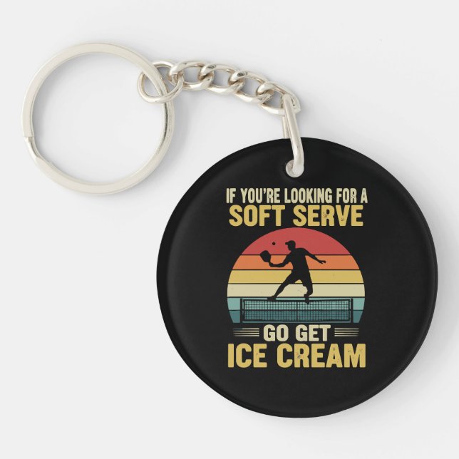 Porte-clefs Si vous cherchez un pickleball à service doux  (Devant)