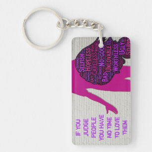 Porte-clefs Si vous jugez les gens, porte - clé de citation in
