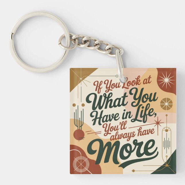 Porte-clefs Si vous regardez ce que vous avez dans la vie (Devant)