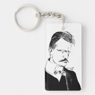 Porte-clefs Sibelius : croquis d'Albert Engström (1904) Keycha