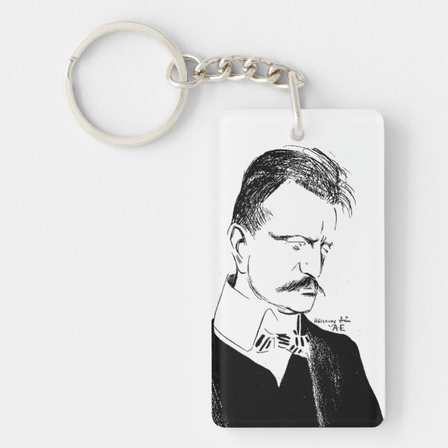 Porte-clefs Sibelius : croquis d'Albert Engström (1904) Keycha (Devant)