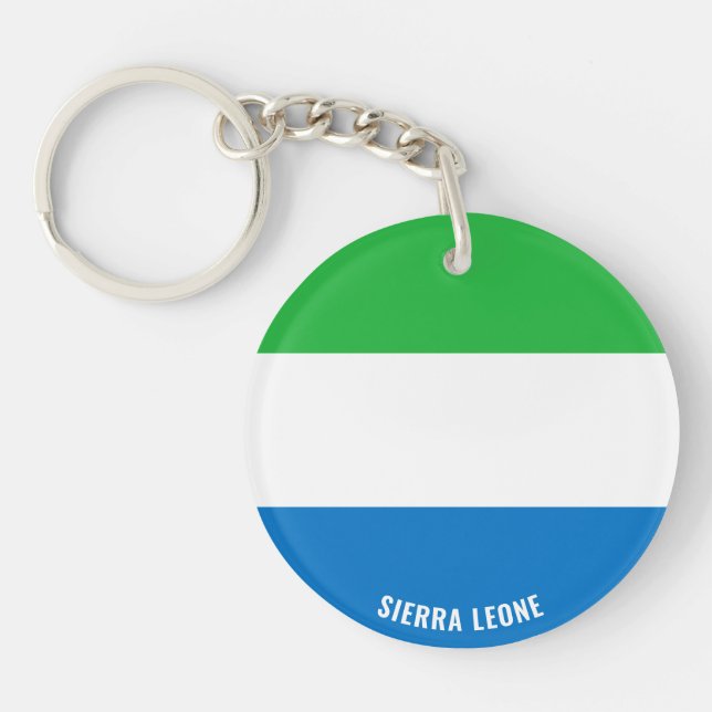 Porte-clefs Sierra Leone Drapeau charmant patriotique (Devant)