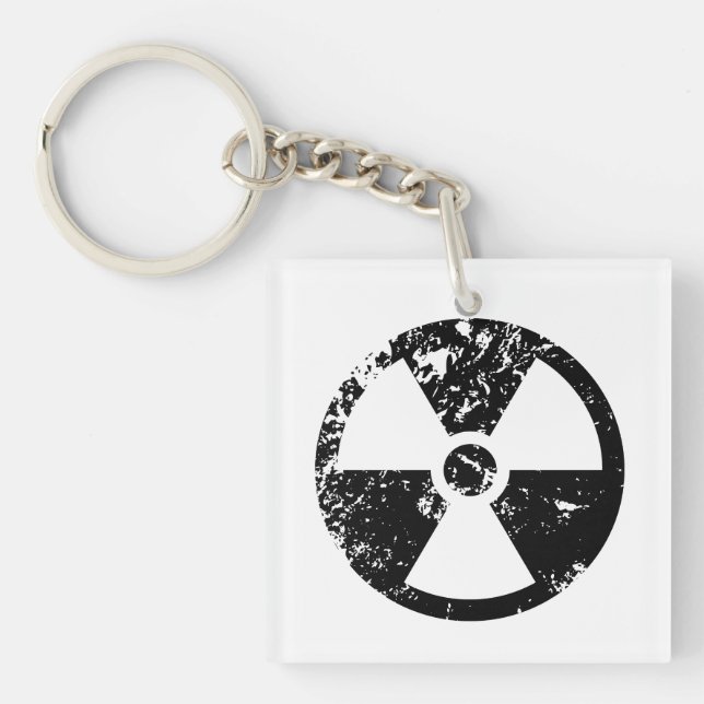 Porte-clefs Signal radioactif nucléaire (Devant)