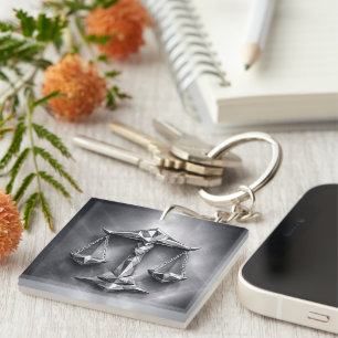 Porte-clefs signe du zodiaque Balance