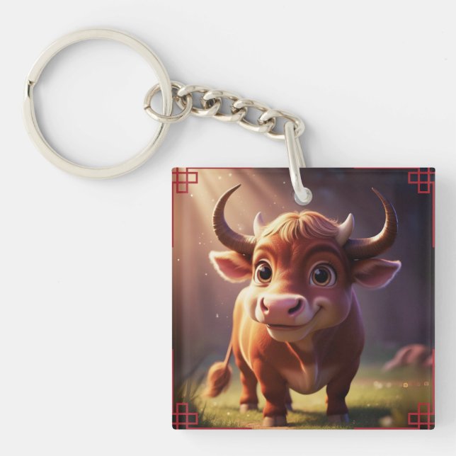 Porte-clefs Signe du zodiaque Bœuf  (Devant)