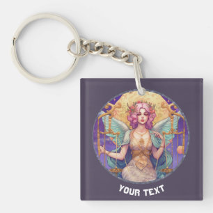 Porte-clefs Signe du zodiaque LIBRA PERSONNALISÉ